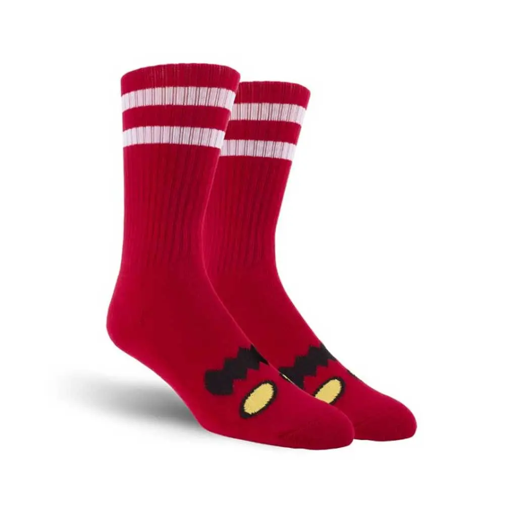 Toy Machine Monster Face Sock - Red 1