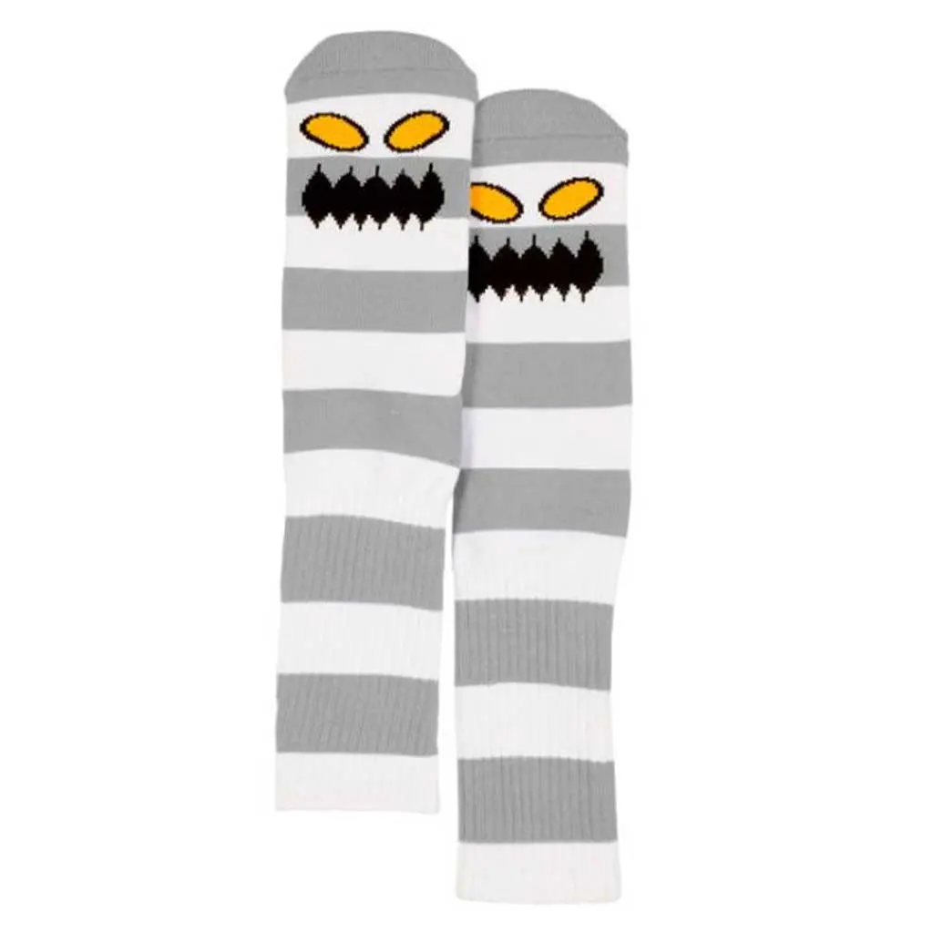 Toy Machine Monster Big Stripe Sock - Grey 1
