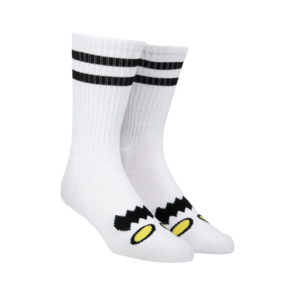 Toy Machine Monster Face Sock - White 1