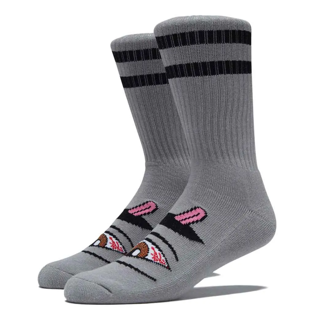 Toy Machine Bloodshot Eye Sock - Grey 1