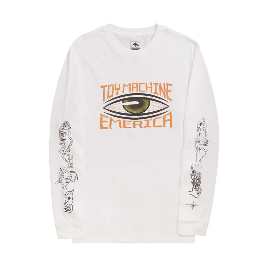 Toy Machine X Emerica Eye L/S Tee - White 1