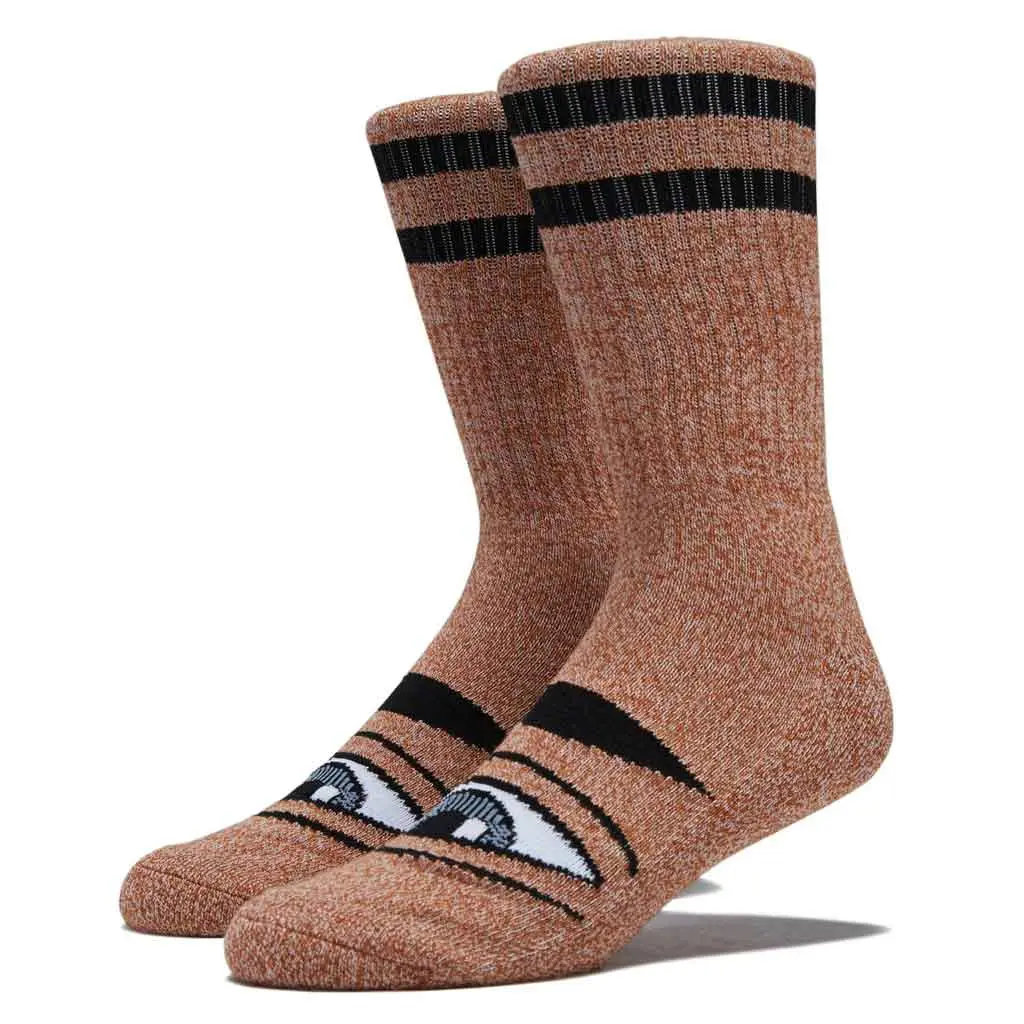 Toy Machine Heather Sect Eye Sock - Brown 1