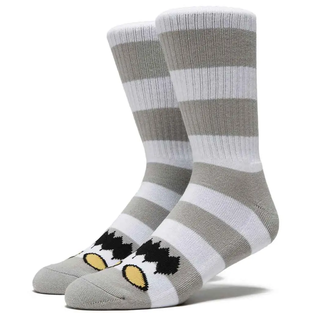 Toy Machine Monster Big Stripe Sock - Grey 1