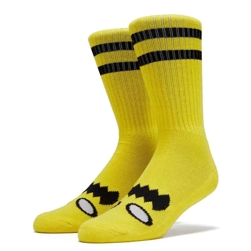 Toy Machine Monster Face Sock - Yellow 1