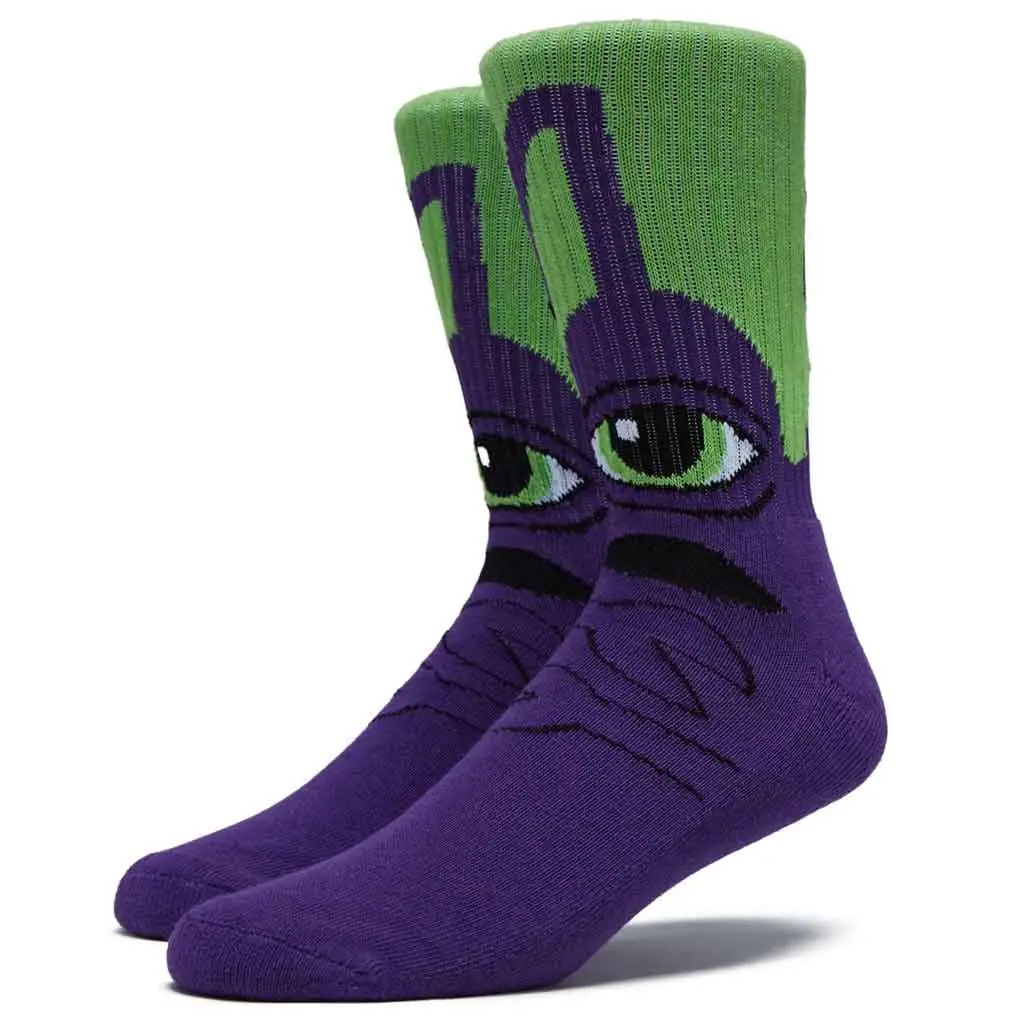 Toy Machine Sect Hug Sock - Purple 1