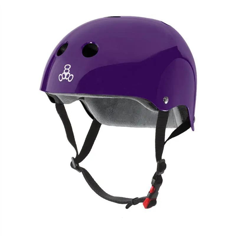 Triple 8 Certified Sweatsaver Helmet Glossy Purple 1