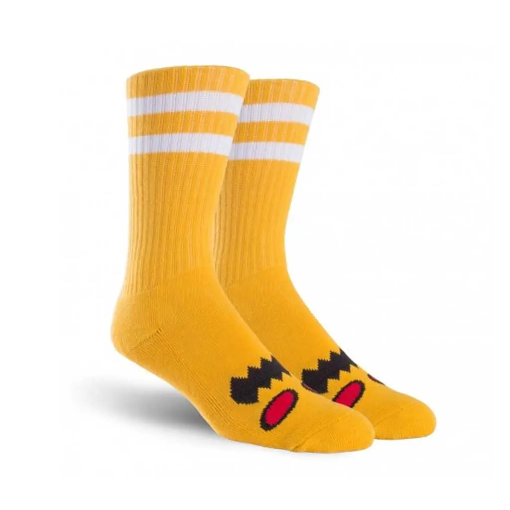 Toy Machine Monster Face Sock - Mustard 1