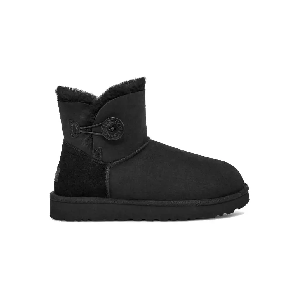 Ugg Women's Mini Bailet Button Ii Boot - Black 1