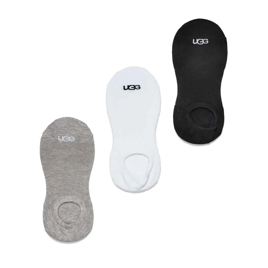 Ugg Women's Stela No Show 3 Pack - White/Grey/Black 1