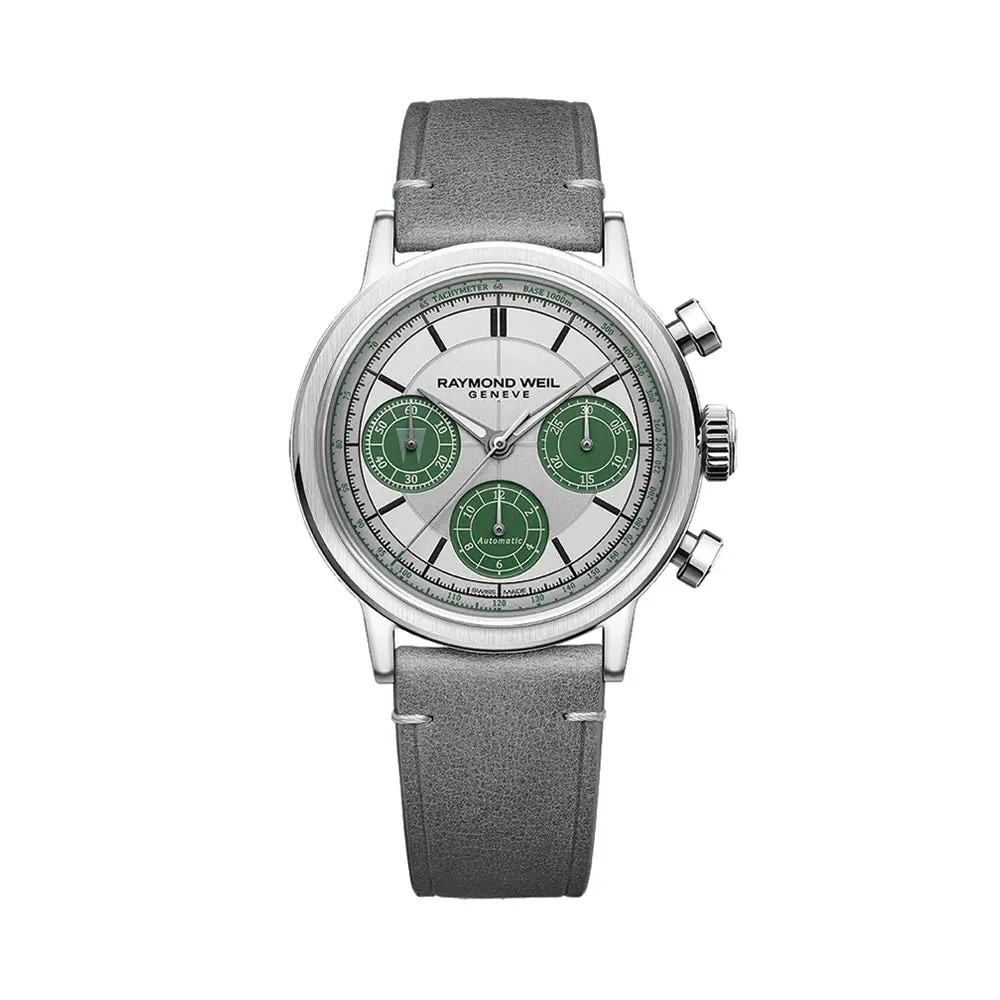 Millesime Tri-Compax Chronograph Largo Winch Limited Edition Automatic 39.5Mm - Silver On Leather Strap 1