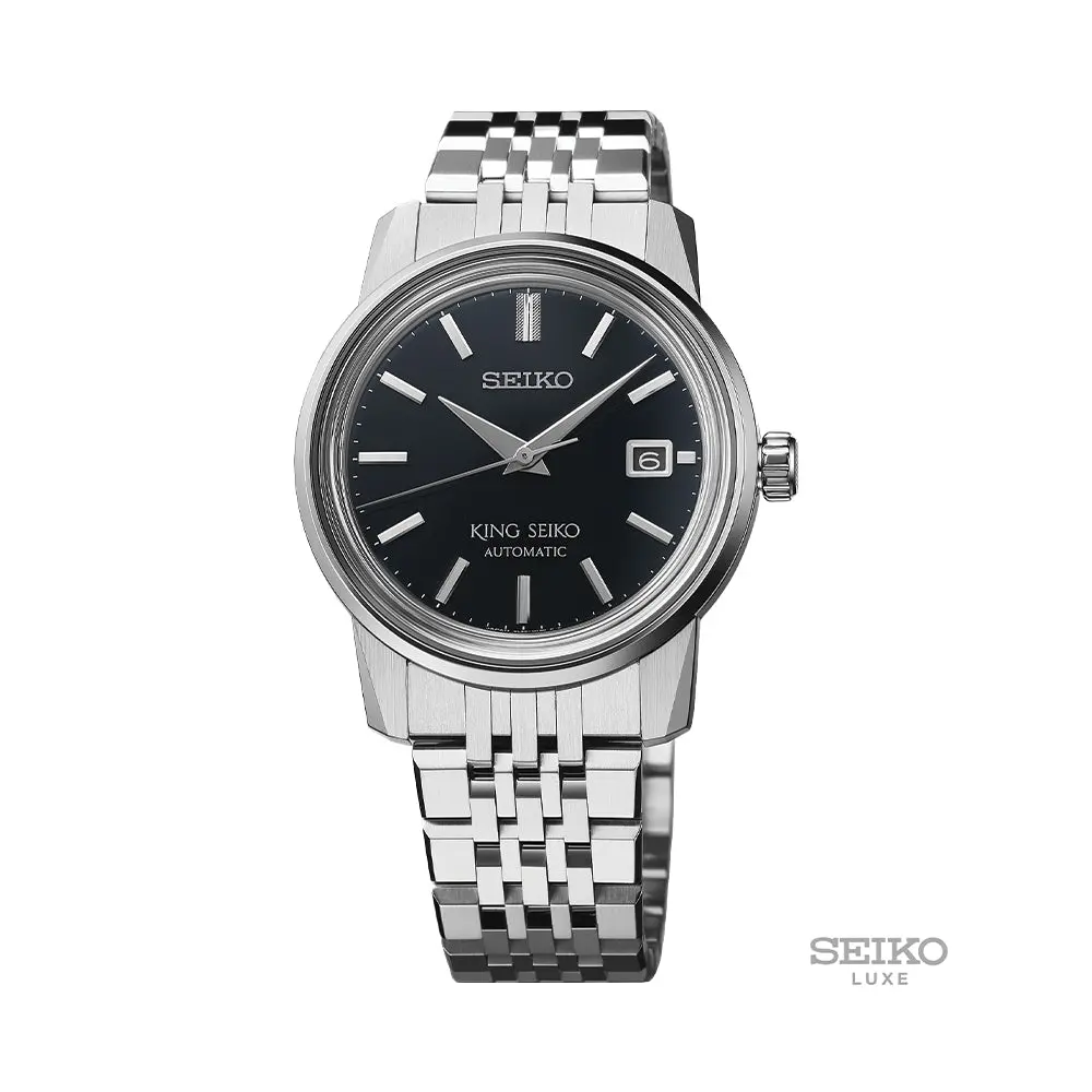 Sje091 King Seiko Ksk Modern Re-Interpretation 38.6Mm - Black On Bracelet 1