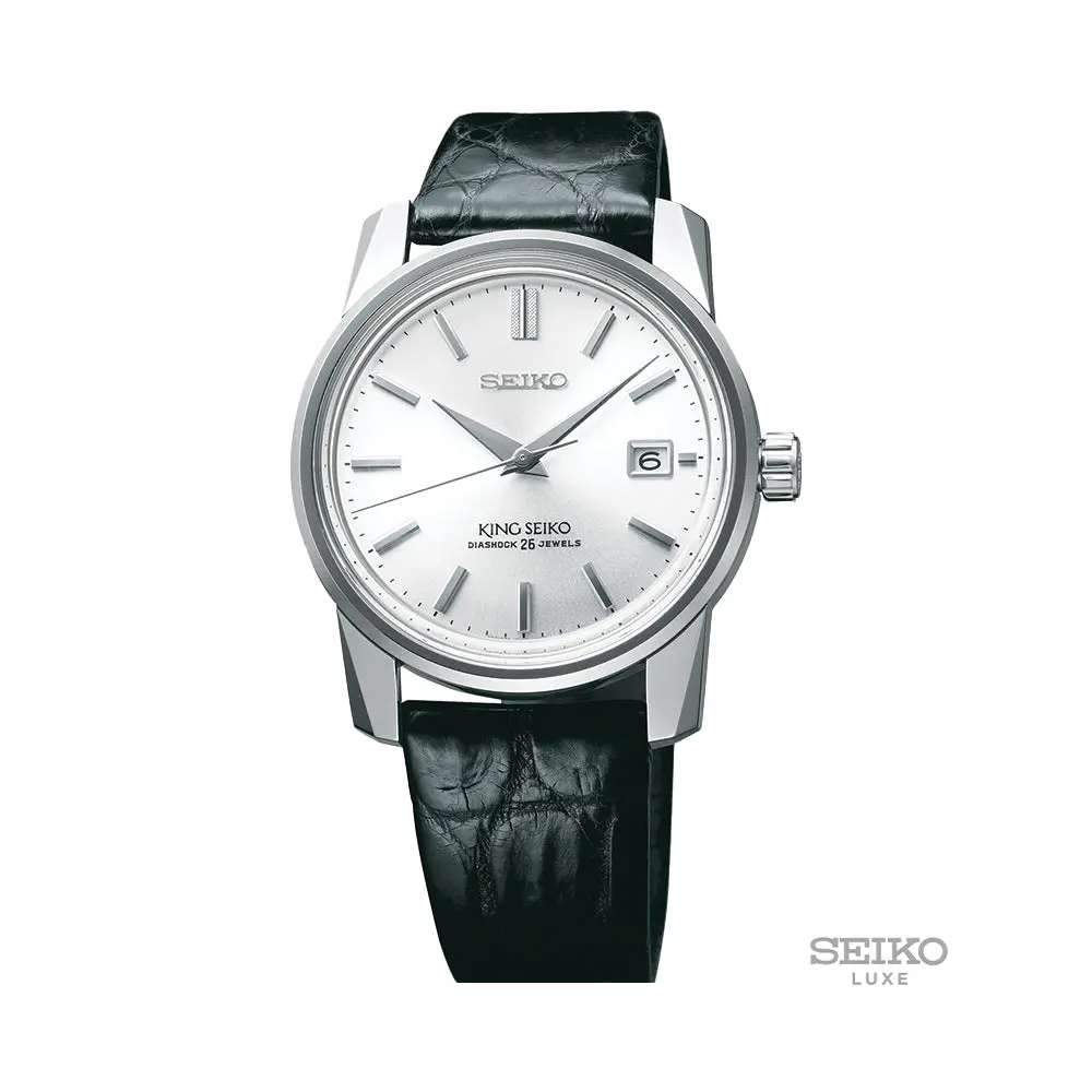 Sje083 140Th Anniversary Limited Edition King Seiko 38.1Mm - Silver On Leather Strap 1