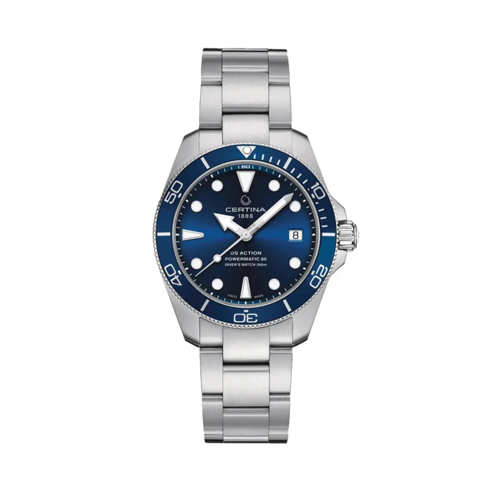 Ds Action Diver Powermatic 80 38Mm - Blue On Bracelet 1