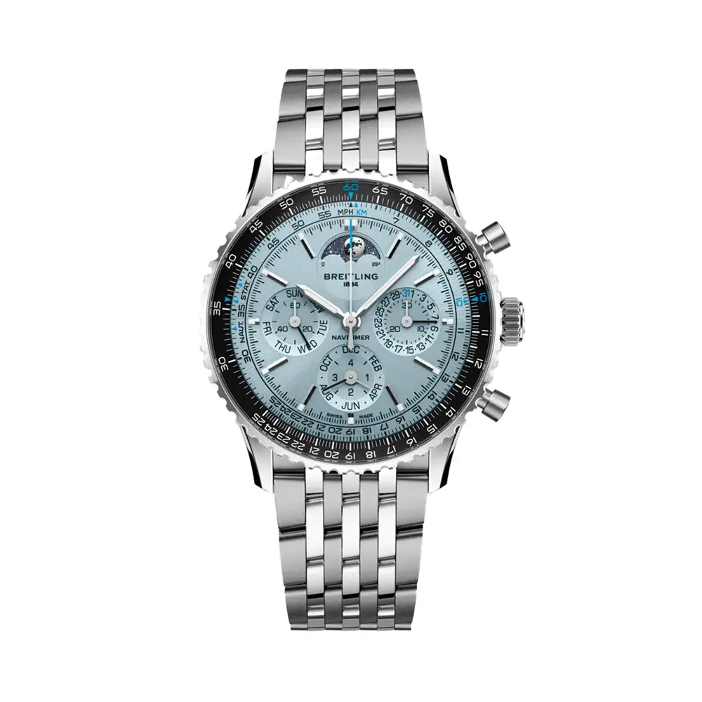 Navitimer B19 Chronograph Perpetual Calendar 43Mm - Blue On Bracelet 1
