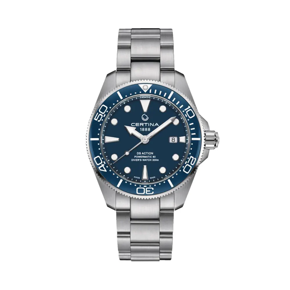 Ds Action Diver Powermatic 80 43Mm - Blue On Bracelet 1