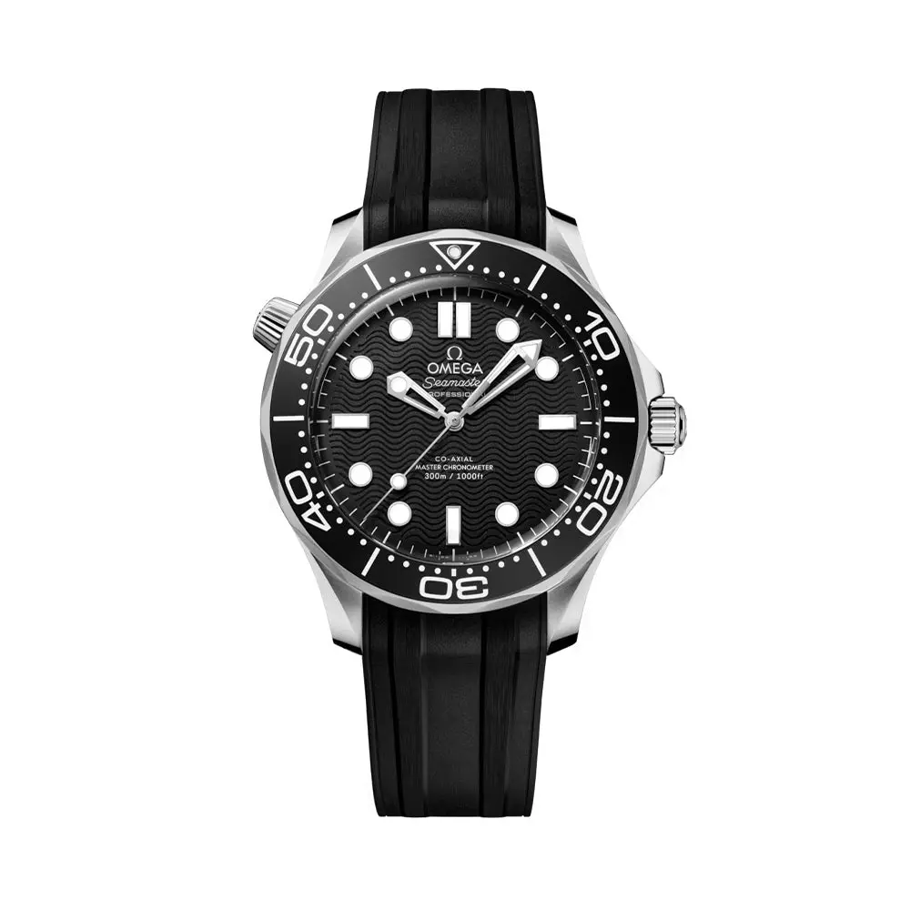 Seamaster Diver 300M Aluminum Bezel 42Mm - Black On Rubber Strap 1