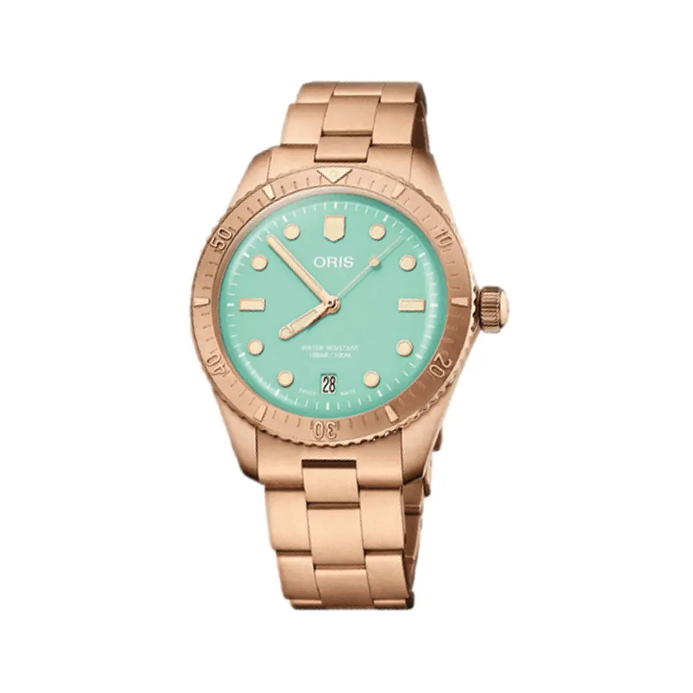 Divers Sixty‑Five 'Cotton Candy' 38Mm - Green On Bracelet 1