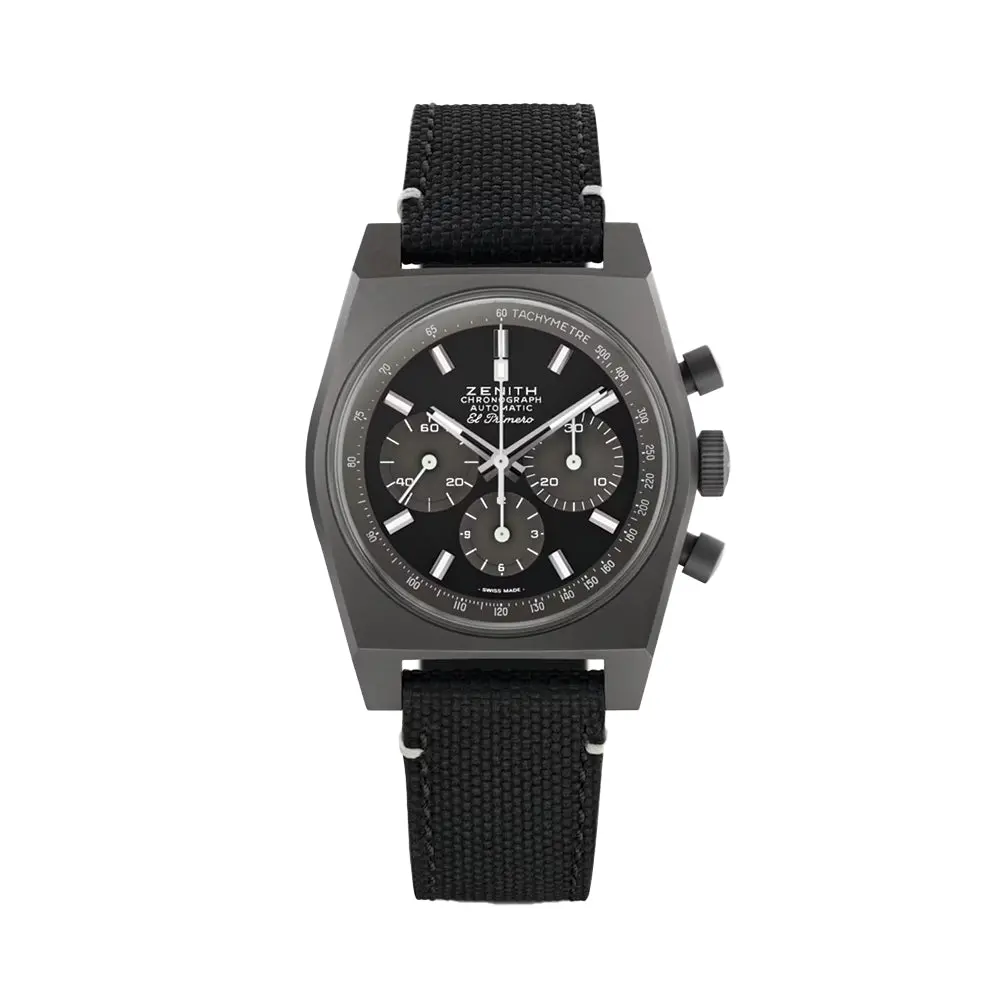 Chronomaster Revival Shadow 37Mm - Black On Fabric Strap 1