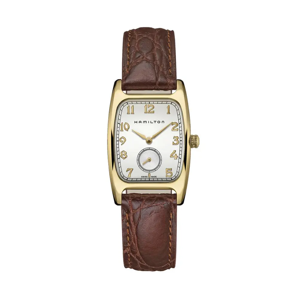 American Classic Boulton Quartz 32Mm - White On Leather Strap 1
