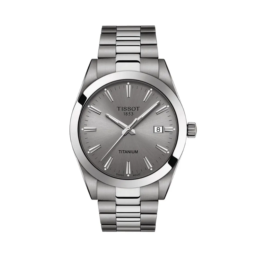 Gentleman Quartz Titanium 40Mm - Grey On Bracelet 1