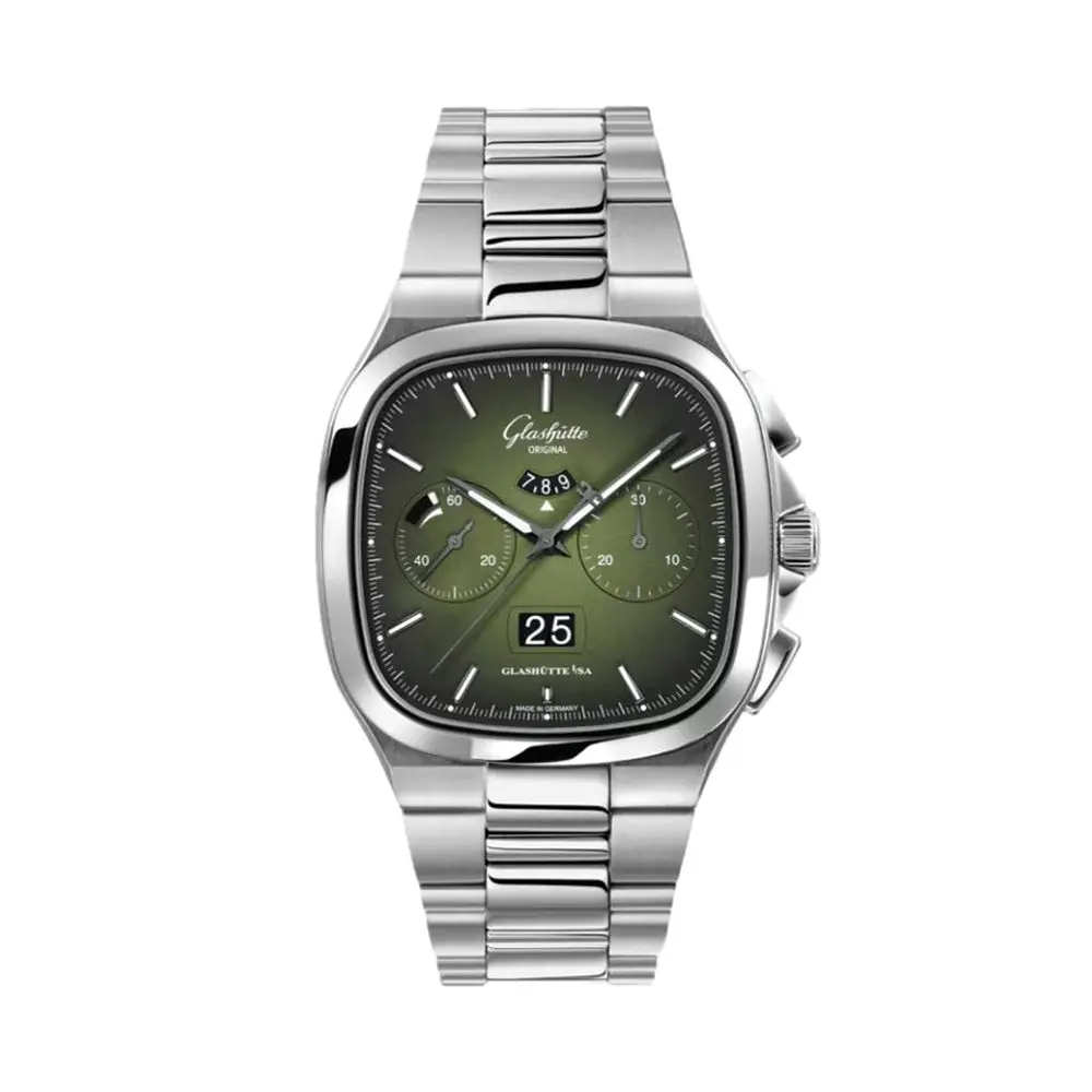 Seventies Chronograph 40Mm - Matte Lacquered Green On Bracelet 1