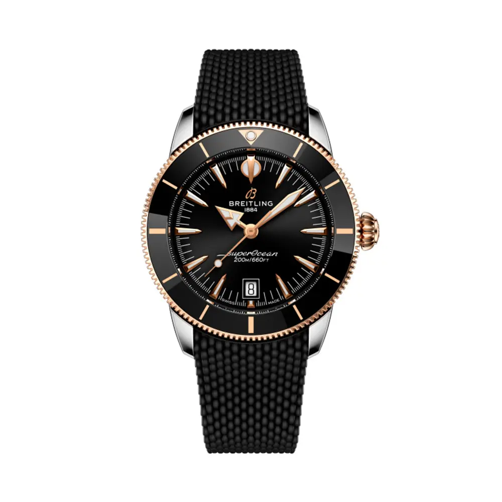 Superocean Heritage B31 Automatic Steel & 18K Red Gold 42Mm - Black On Rubber Strap 1
