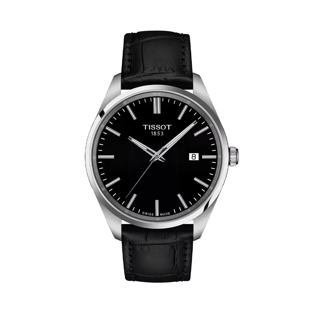 Pr 100 Quartz 40Mm - Black On Leather Strap 1