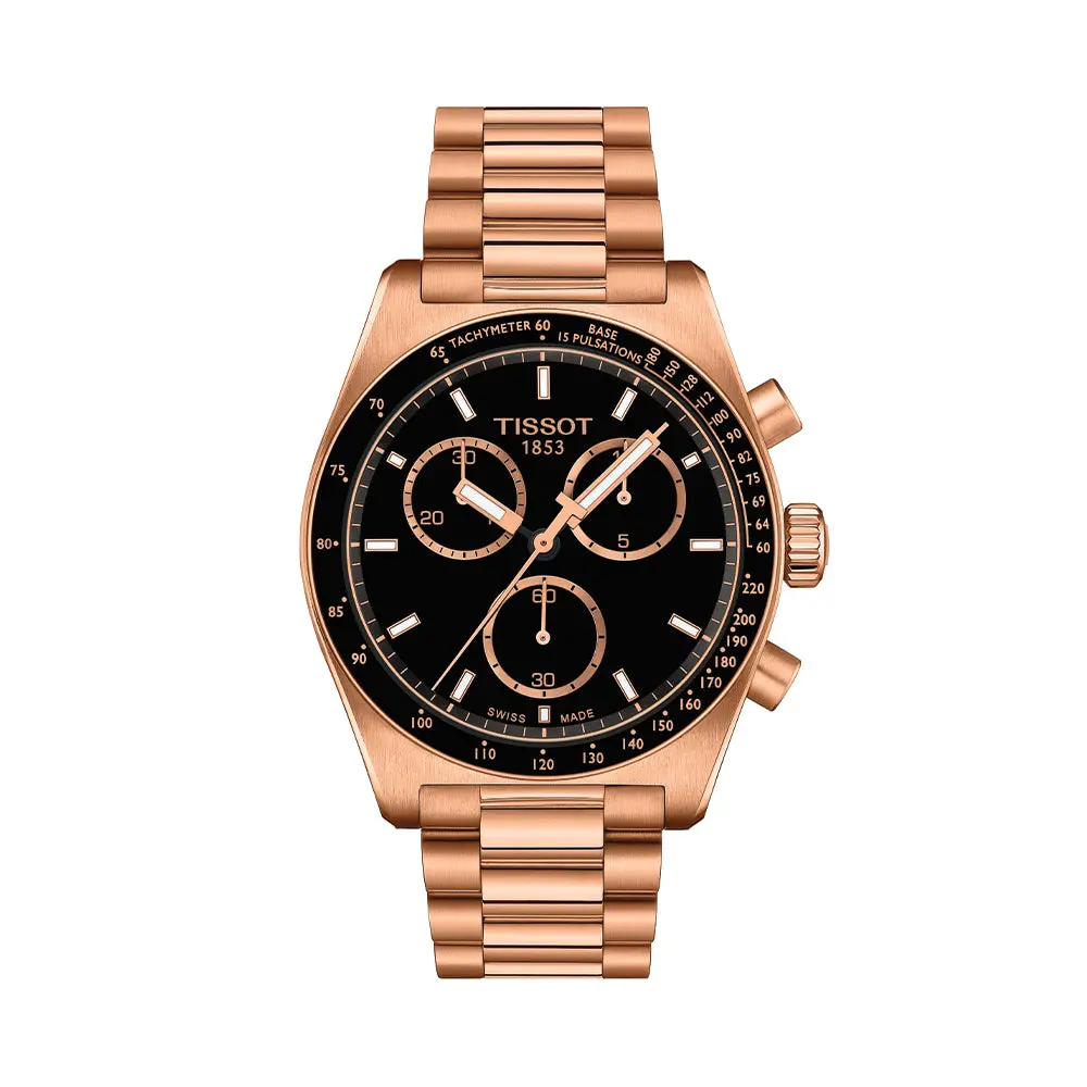 Pr516 Quartz Chronograph Rose Gold Pvd 40Mm - Black On Bracelet 1