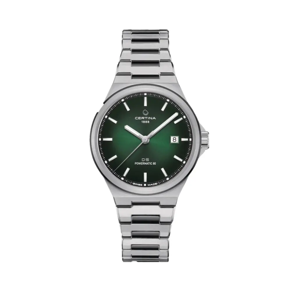 Ds-7 Powermatic 80 39Mm - Green On Bracelet 1