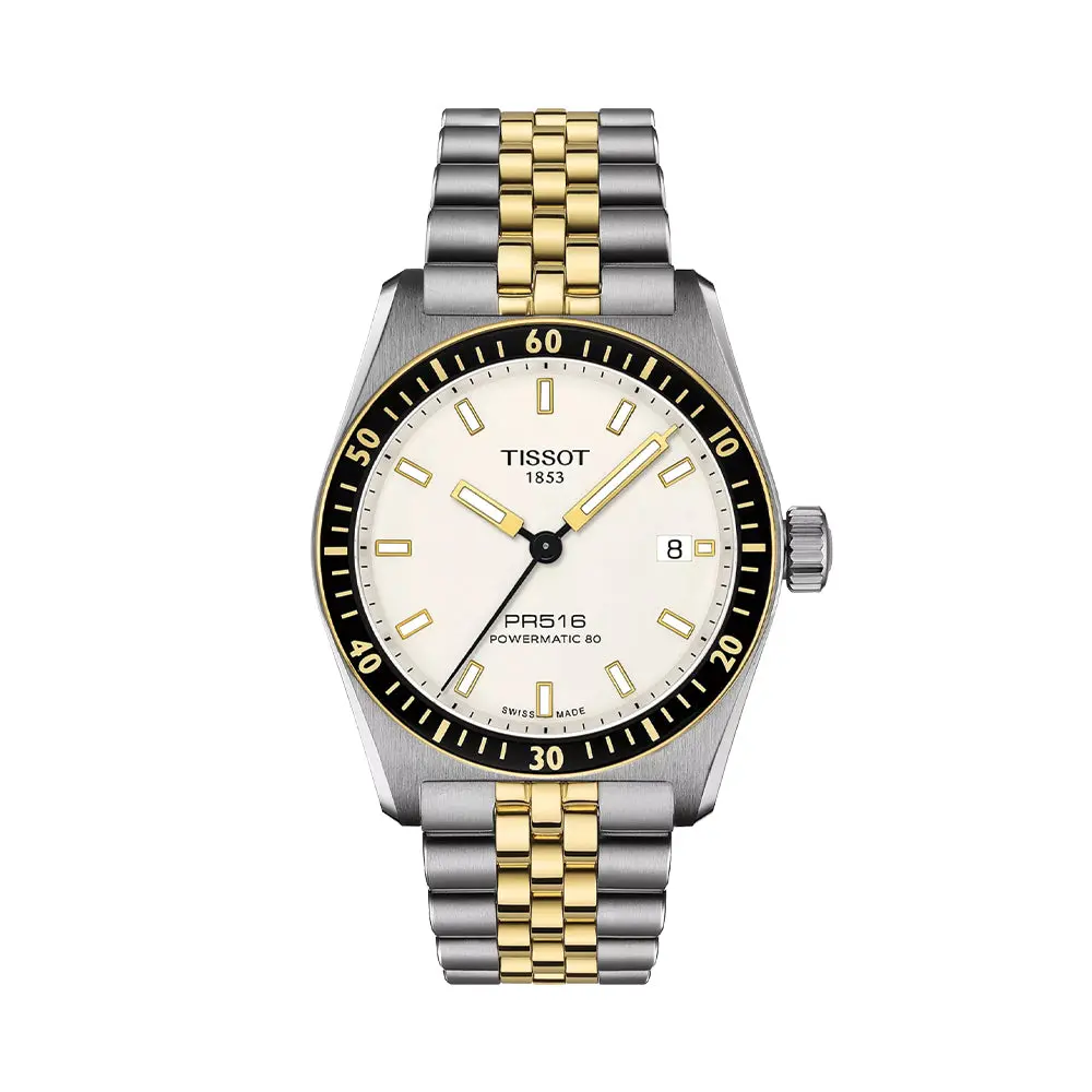 Pr516 Powermatic 80 Dual-Tone 38Mm - White On Bracelet 1