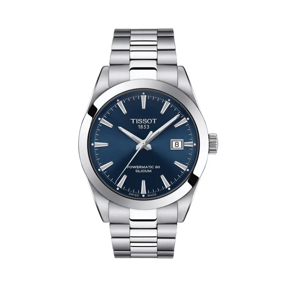 Gentleman Powermatic 80 Silicium 40Mm - Blue On Bracelet 1