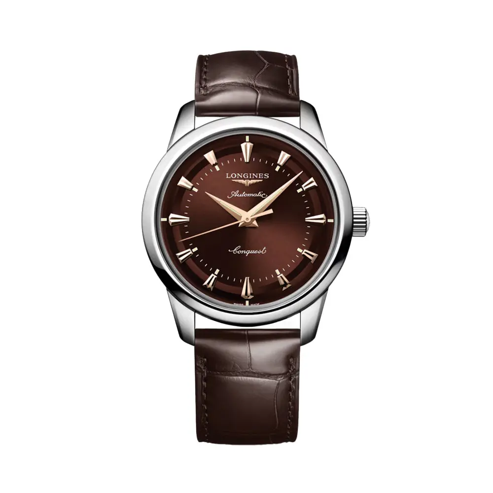 Conquest Heritage 40Mm - Brown On Leather Strap 1