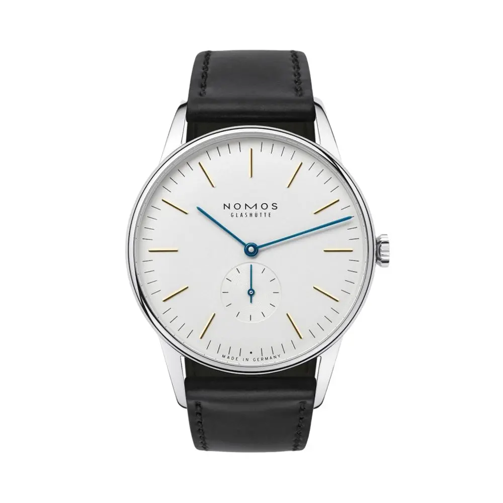 Orion 38Mm - White On Leather Leather Strap 1