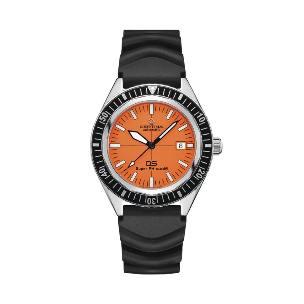 Ds Super Ph500m 43Mm - Orange On Rubber Strap 1