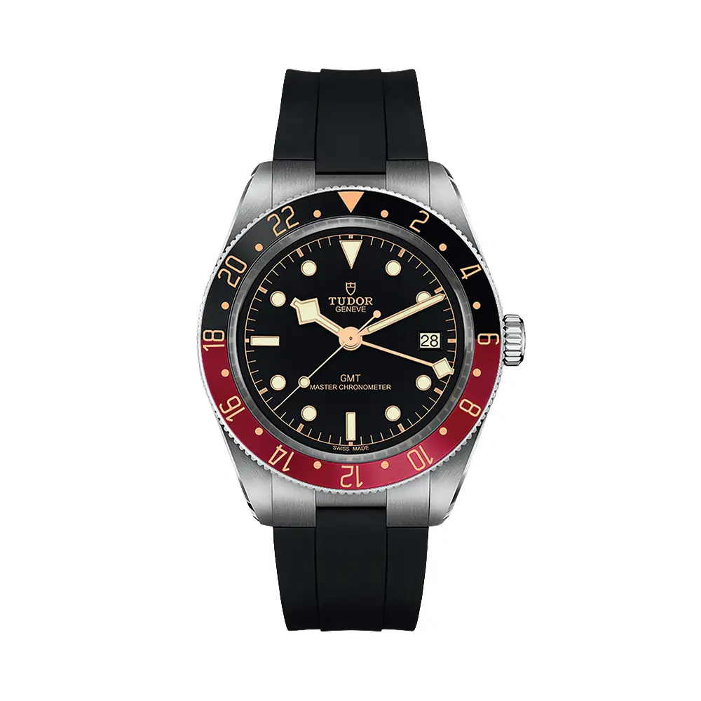 Black Bay 58 Gmt 39Mm - Black On Rubber Strap 1