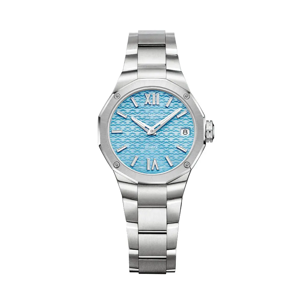 Riviera 10811 Quartz Date 33Mm - Blue On Bracelet 1