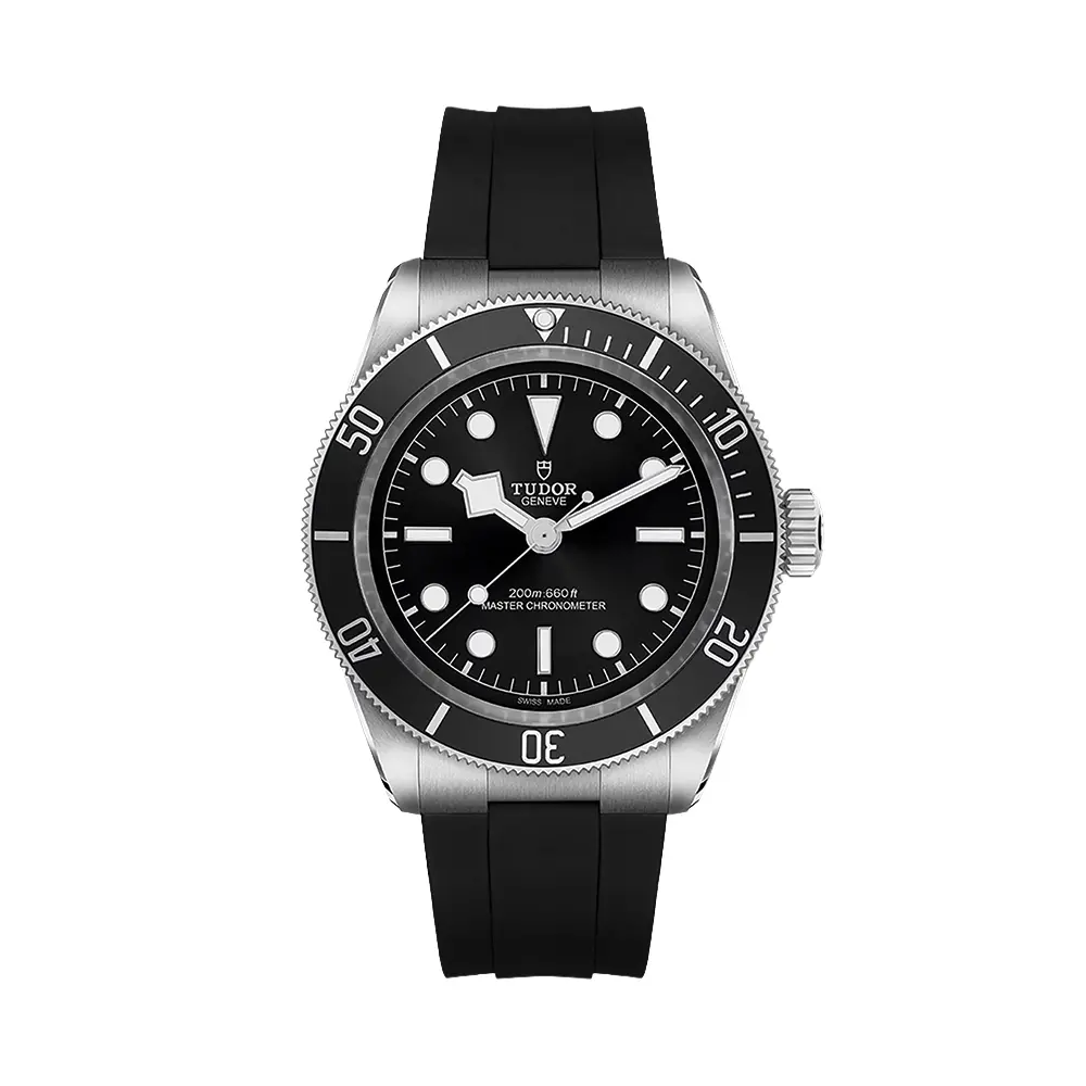 Black Bay 41Mm - Black, Black Bezel On Rubber Strap 1