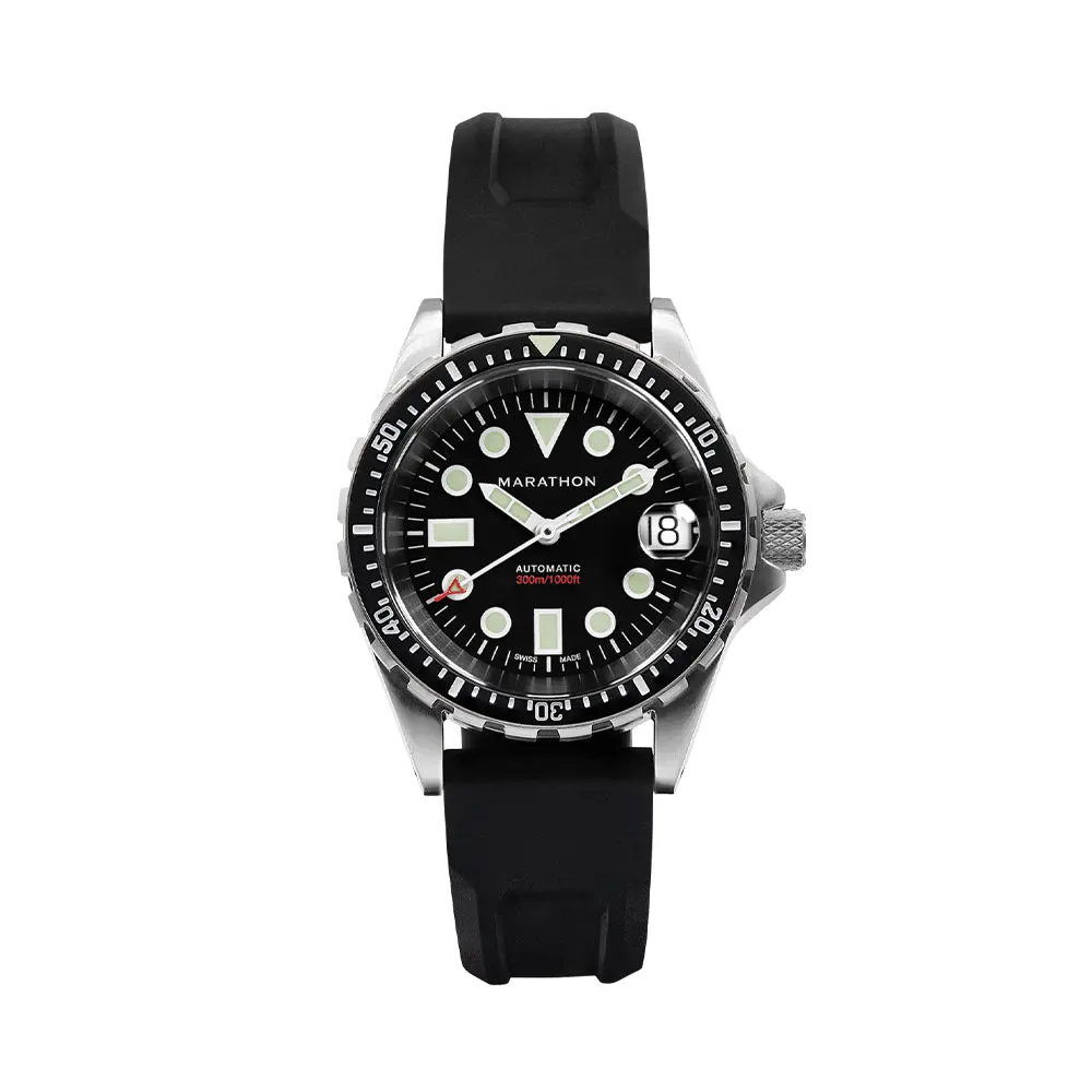 Osar-D Type I Automatic With Date 36Mm - Black On Rubber Strap 1