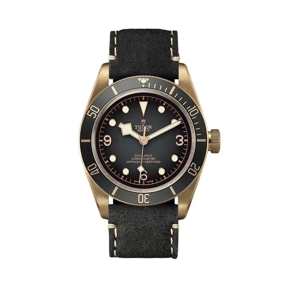 Black Bay Bronze 43Mm - Slate Grey On Leather Strap 1