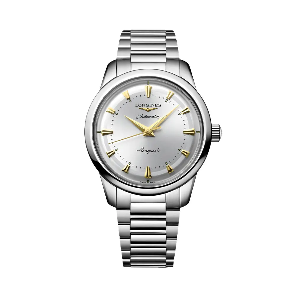 Conquest Heritage 40Mm - Silver On Bracelet 1