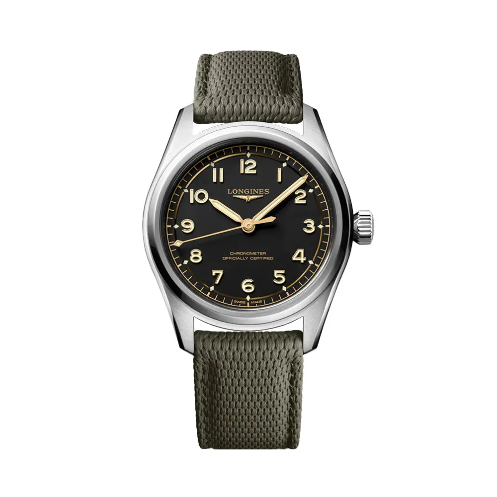 Spirit Pilot Automatic 39Mm - Black On Rubber Strap 1