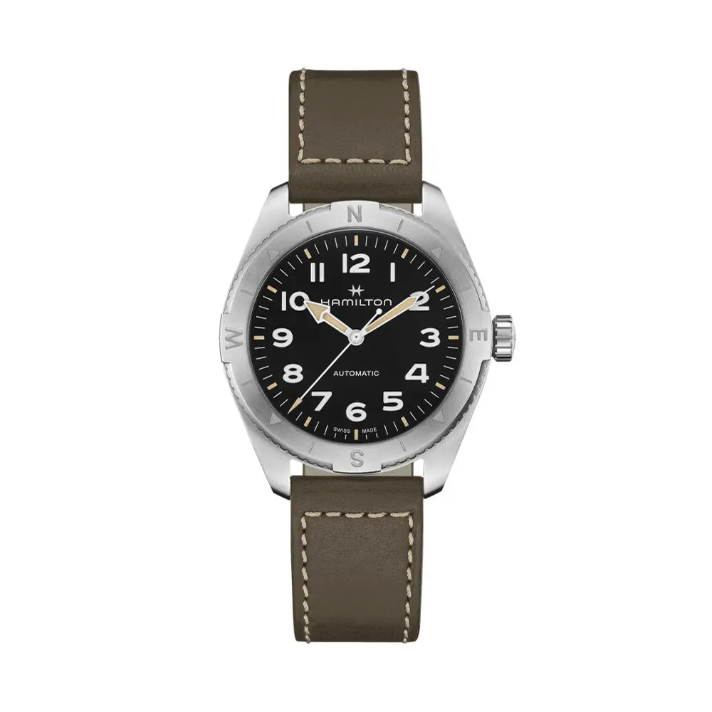 Khaki Field Expedition 41Mm - Black On Strap 1