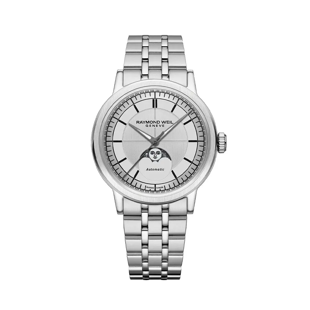 Millesime Automatic Moonphase 39.5Mm - Silver On Bracelet 1