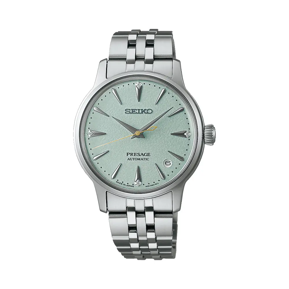 Srpl63 Presage Cocktail Time 34Mm - Green On Bracelet 1