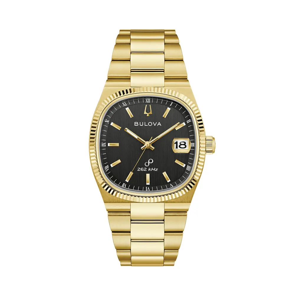 Super Seville Precisionist Gold-Tone 37.5Mm - Black On Bracelet 1