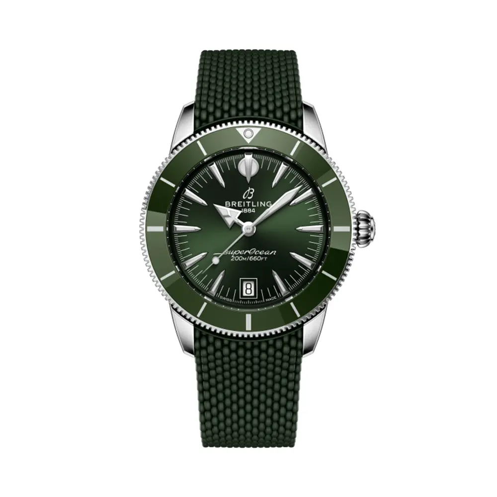 Superocean Heritage B31 Automatic 40Mm - Green On Rubber Strap 1