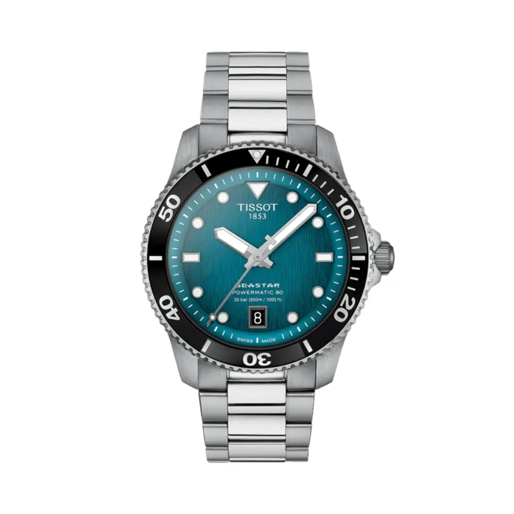 Seastar 1000 Automatic 40Mm - Turquoise On Bracelet 1