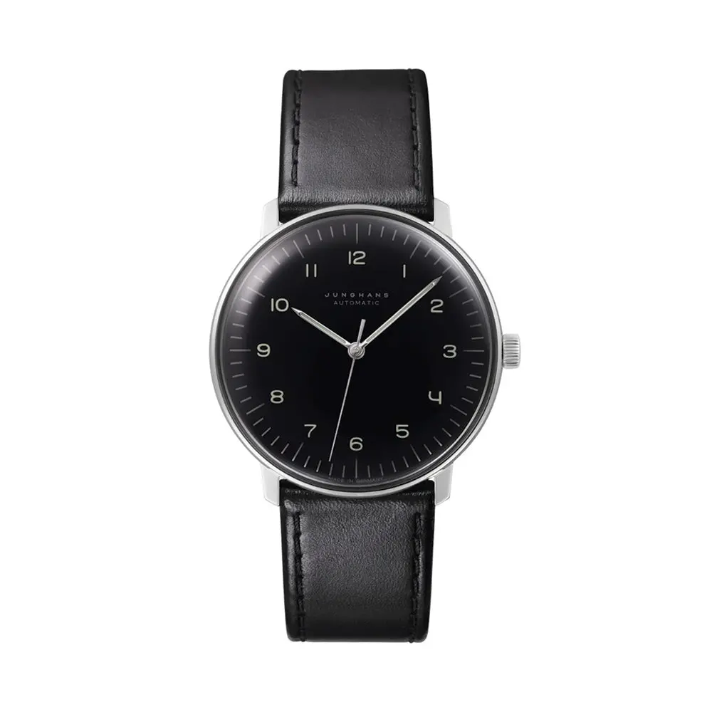 Max Bill Automatic W/ Numerals And Sapphire Crystal 38Mm - Black On Bracelet 1