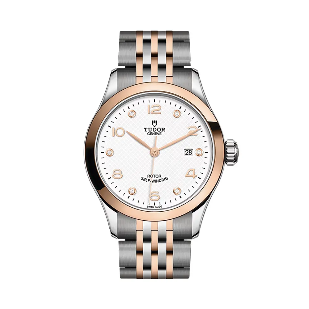 1926 Rose Gold Two-Tone 28Mm - White, Diamond-Set On Bracelet 1