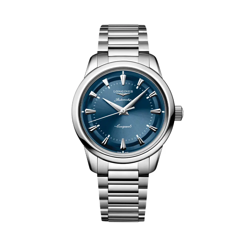 Conquest Heritage 38Mm - Blue On Bracelet 1